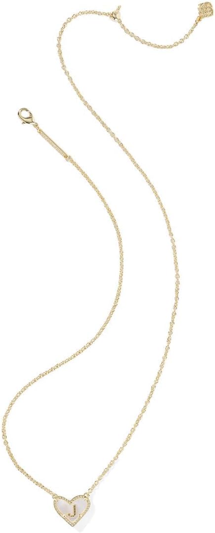 Kendra Scott Womens Heart Letter J Short Pendant Necklace