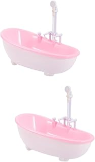 Toyvian 2 Peças Brinquedos Para Banheira De Spray Boneca Móveis De Banheiro Boneca Coisas De Banheiro Boneca Elétrica Banheira Miniatura Boneca Banheira Brinquedos Para Bebês Micro