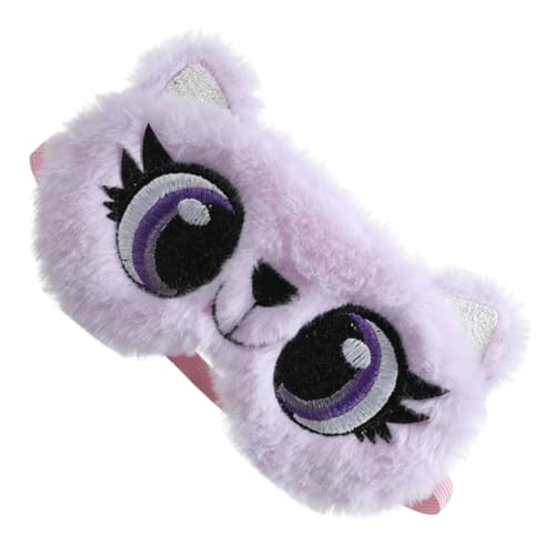 KOCKSHION シー可愛い毛?睡眠アイマスク 大きな目デザイン 快適なナップ用アイシェード 旅行 昼寝 睡眠