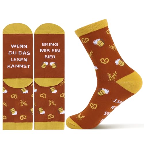 MEJOSER Bier Socken Herren 39-46 Tennissocken Biersocken Männergeschenke Lustige Bier Geschenke für Männer Papa Freund Oktoberfest Geburtstag Weihnachten...