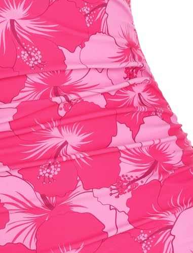 Jullumi Tankini Swimsuits for Women High Waisted Bathing Suit Push Up Tankini Top with Cheeky Shorts Perfect for Beach Vacations (Rose Red Floral L) — view 6