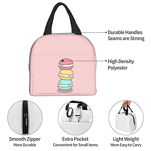 Kawaii Funny Cookies Insulated Lunch Bag For Women,Cooler Tote Reusable Lunch Box Container For Work Office Travel Picnic #TOP6