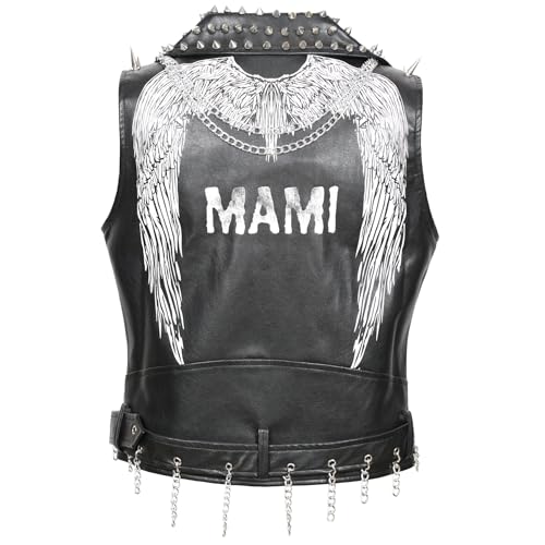 Fashion SX Jaqueta masculina de couro punk rock rebite clube motocicleta bicicleta slim fit colete d