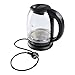 LENTZ - Hervidor de agua de cristal de 1,7 litros con selección de temperatura 60 ° 70 ° 80 ° 90 ° 100 ° función de mantenimiento del calor multicolor iluminación LED – según temperatura ajustada