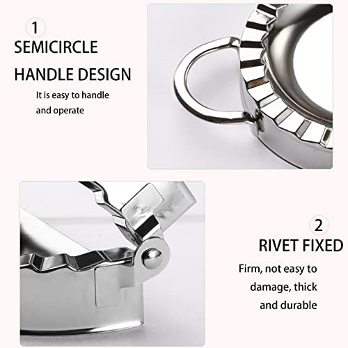 Dumpling Maker, 5-Piece Set Stainless Steel Dumpling Maker, Portable Chaotic Dumpling Mold Set, Kitchen Tool Dumpling Maker Noodle Cutting Maker