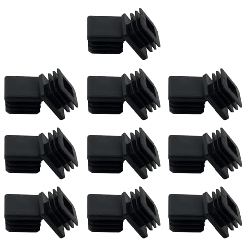 Image of 1 inch Square Tubing End Caps Square Tubing Connectors 1 inch 1x1 Tube End Caps Fence Post Pipe Cap Cover Tubing Insert Chair Glide Finishing Plugs(Black-20Pcs)