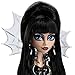 Monster High Doll, Elvira, Mistress of The Dark Collectible in Black Faux Leather Dress with Silvery Batwing Cape and Premium Accessories (Amazon Exclusive)