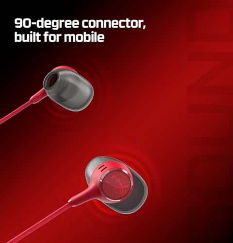 Image of HyperX Cloud Earbuds III - Wired Earbuds, PC; Nintendo Switch; Console Controller, Dynamic; 14.3 mm Driver, Silicone Ear Tips, Red, (BN7S0AA)