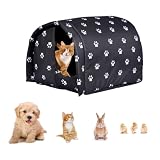 🎁 Casita para gatos salvajes – los animales son nuestros amigos. En la época fría del año, muchos gatos permanecen fuera. Caseta de gato aislada para exterior le ayuda a combatir el frío. Gato callejero