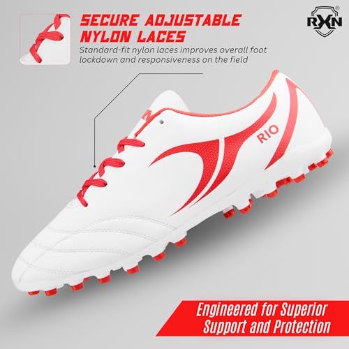 Image of RXN Men's Turbo Football Studs | Lightweight & Durable Cleats Football Shoes | Superior Traction for All Pitches | Premium Comfort & Performance for Every Match