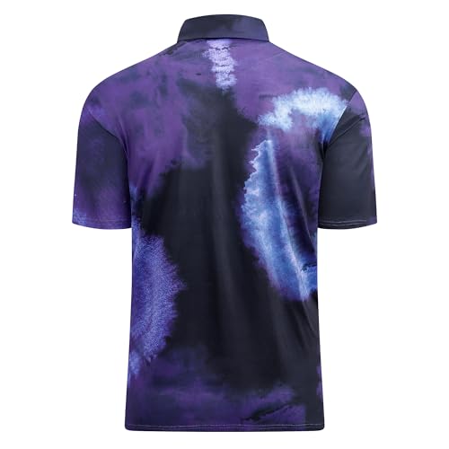 Image of Damipow Premium Golf Shirts for Men Dry Fit Performance Polo Short Sleeve Collared Shirt