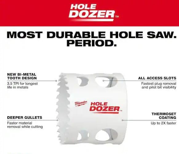 Milwaukee Electric - 3-3/8 HOLE DOZER HOLE SAW BI-METAL CUPS