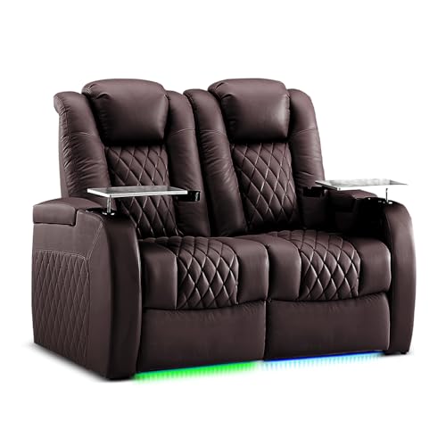 Image of Weilianda Home Theater Seating, Top Grain Leather Movie Theater Chair