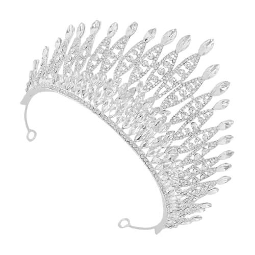 Couronne de Mariage en Métal Argenté et Strass pour Mariée
