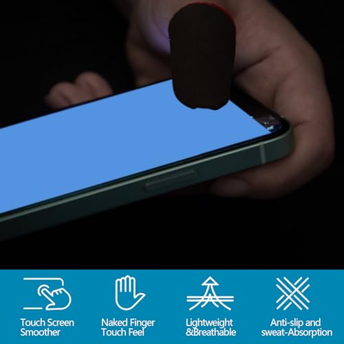Jiuguva 120 Pcs Finger Sleeve for Gaming Anti Sweat Game Controller Thumb Sleeve Breathable Finger Covers Touchscreen Gaming Gloves for Mobile Phone Game, 4 Designs(Colorful)