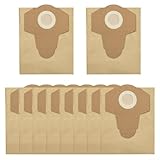 Für Staubsammelbeutel 20L kompatibel mit Nass- und Trockensaugern Ersatzbeutel, reißfester Papierfilter für trockene Staub- und Schmutzsammlung (10 Stück)