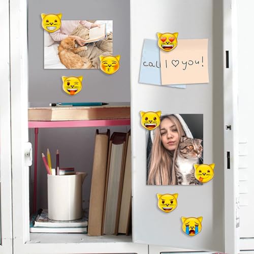 Imanes decorativos gato emoji set 16 piezas miniatura 6