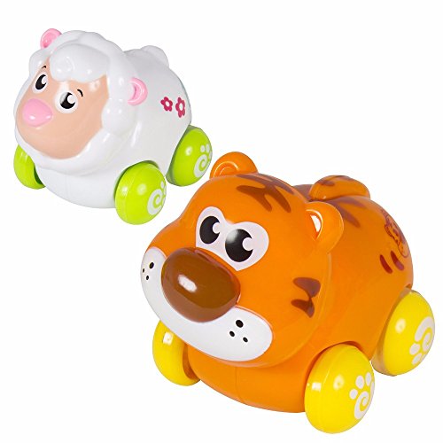 Image of Toyshine Unbreakable Moving Animal Car Toy Set, Pack of 8