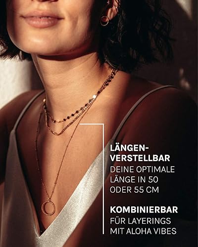 Purelei Karma Kette Damen (RoséGold) – Halskette Damen aus langlebigem Edelstahl – Wasserfeste Kette mit Anhänger… – Ansicht 6