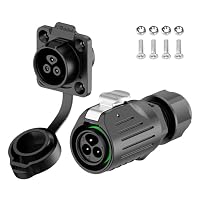 E-WeiChat EW-LP16 Wasserdichter Industriestecker IP68 Schnelles Einstecken Luftfahrt-Anschluss PBT-Schale Rundstecker Schnelle Freigabe Elektrischer Anschluss M16 2-9 Polig Flanschstutzen (3 Polig) – Ansicht 1