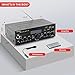 Pyle Wireless Bluetooth Power Amplifier - 200 Watt Audio Stereo Receiver w/ USB Port, AUX IN, FM Radio, 2 Karaoke Microphone Input, Remote, Home Entertainment System - PDA5BU