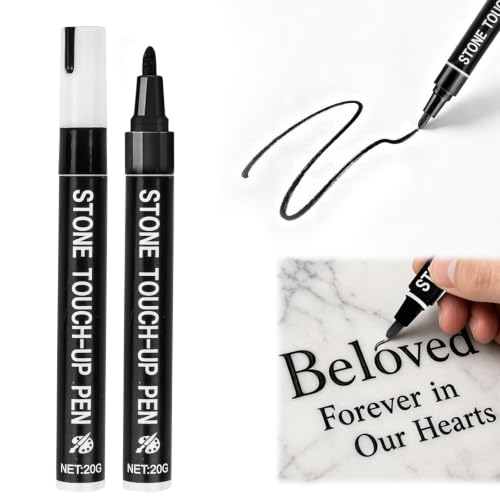 Image of COLEESON 2Pcs Tombstone Marker Pen, Black Oil Based Waterproof Paint Pen