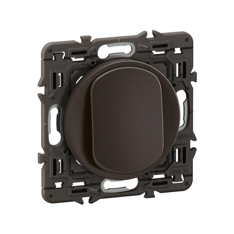LEGRAND - Céliane Single or Two-Way Switch Large Button - 10A - Lighting Control - Ready to Install - Black
