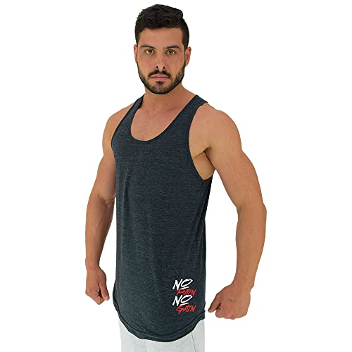 Kit 4 Regatas Longline Masculina MXD Conceito Academia Musculação Treino Gym Cavada Tank (G, Opção 0