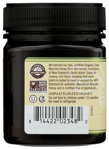 Image of Wedderspoon Organic Raw Manuka Honey 150+ MGO, 8.8 Oz, Unpasteurized New Zealand Honey, Non-GMO, BPA-Free Jar, Superfood & Natural Wellness Support