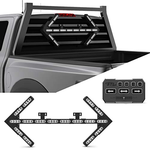Arrow TIR Exterior Amber LED Traffic Advisor Arrow Stick for Tow Trucks / Warning Vehicles / Strobe Directional Arrow Board Light Bar â€“ Amber/Amber (Yellow/Yellow)