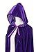 OurLore Kids Velvet Cape Cloak With Hood Unisex-Child Cosplay Halloween Christmas Costume (Purple, 80cm/31.5inch)