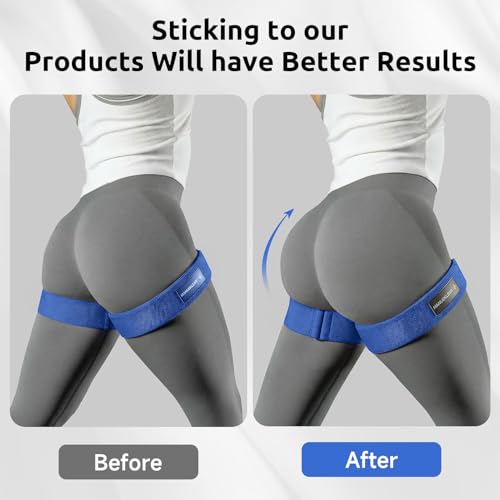 Image of MANUEKLEAR Non-Slip Blood Flow Restriction Bands for Thighs, BFR Booty Bands for Women Glutes Leg, Adjustable Occlusion Thigh Bands for Workout Leg & Hip