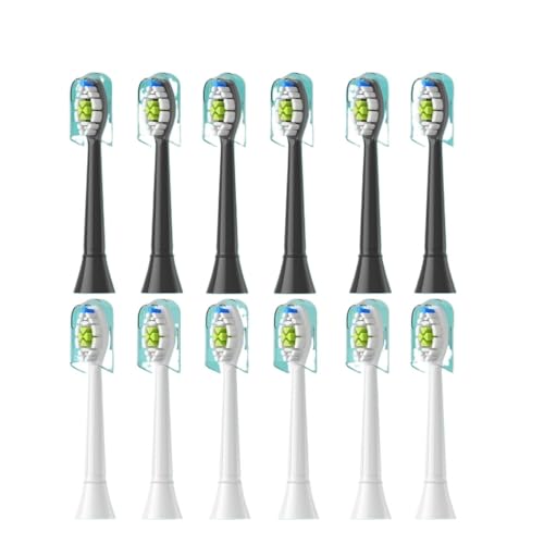 4/8�̌����p���u���V�w�b�h�ɑΉ��BPhilips Sonicare �\�t�g�d���u���V�w�b�h 4100 6500 6100 7500 5 �ƌ݊�������B(6White 6Black)