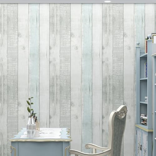 JOLIHOME Wood Effect Wallpaper Removable Panel Peel and Stick Wall Paper Contact Paper Rolls Vinyl Film for Door Cabinet Bathroom Decoration 44.5x1000cm
