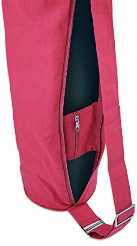 Yogaaccessories Cotton Zippered Yoga Mat Bag - Pink #TOP1