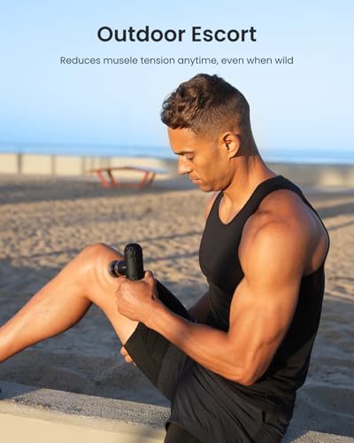 Image of RENPHO Mini Thermal Massage Gun with Heat, Color Silicone Casing, 4 Speeds