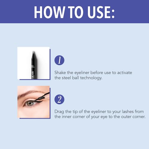 Image of Blue Heaven Hyper Black Sketch Eyeliner Pen| Upto 12hr Stay with Matte Finish | Waterproof & Smudge Proof | One Stroke Easy Application | With Advanced Steel Ball Technology (Pack of 2)