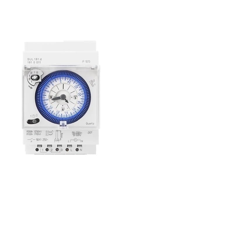 AC220V Din Rail Mechanical Timer Relay Electrical Programmable 24 Hour Time Switch 15 Minutes 96 Times