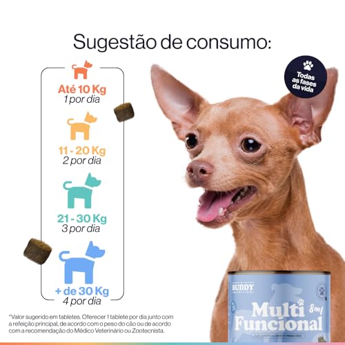 Buddy Nutrition - Multi Funcional | 60 Soft Chews | Proteína De Origem Suína | Vitamina D3, Magnésio