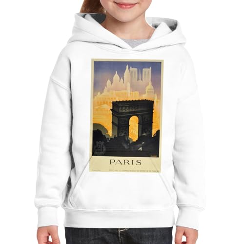 Sweat à capuche enfant Paris Arc de Triomphe finition premium