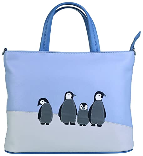 Sac à bandoulière en cuir pour vos sorties urbaines en bleu