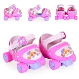Byox Rollschuhe Scooper Skates Bremse Vier Räder Kunststoffrollen ab 3 Jahren rosa