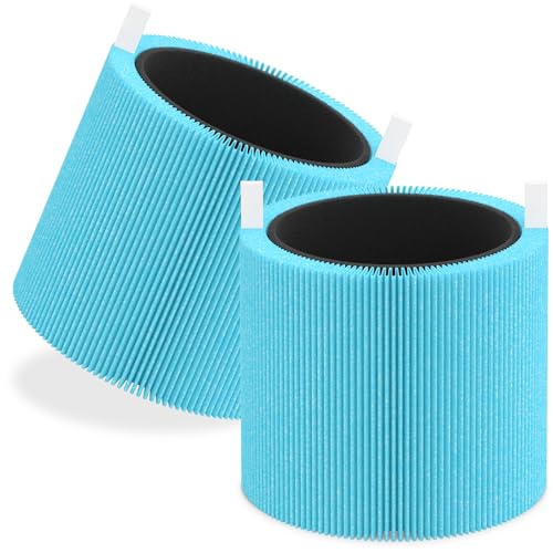 Image of 2 Packs Mini Max AllergenBlock Replacement Filters Compatible with Blueair Blue Pure Mini Max Air Purifier, Premium Filter & Activated Carbon Filter, Part # FMINI, Blue