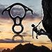 NewDoar 50KN 11000 LBF Rescue Figure,8 Descender Large Bent-Ear Belaying and Rappelling Gear Belay Device for Rock Climbing, Aerial dance,Ziplining and Peak Rescue 7075 Aluminum Alloy(black)