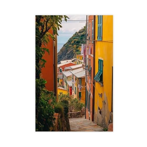 Poster Cinque Terre pour habiller un mur vide deco italienne salon chambre sur toile