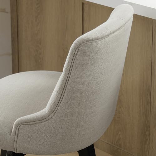 Image of Watson & Whitely Counter Height Bar Stools Swivel Barstools, Fabric Linen