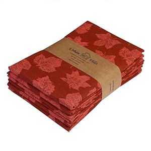 Urban Villa Harvest Kitchen Towel Brown Leaaves Print Premium Quality100% Cotton Thanks Giving Dish Towels Mitered Corners,(Size: 20X30 Inch) Highly Absorbent Bar Towels & Tea Towels - (Set of 6) Urban Villa Harvest Kitchen Towel Brown Leaaves Print Premium Quality100 Cotton Thanks Giving Dish Towels Mitered CornersSize 20X30 Inch Highly Absorbent Bar Towels Tea Towels Set of 6