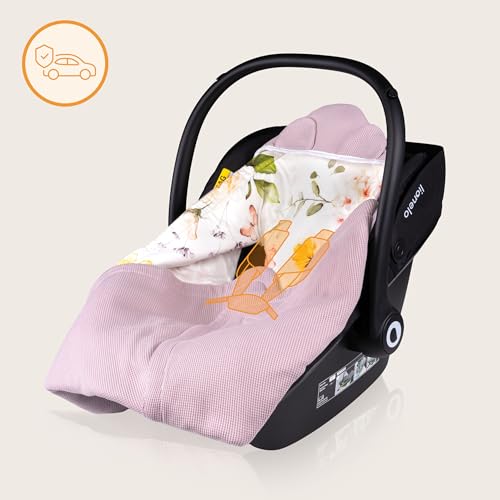 Couverture pour siège auto Lionelo cocon rose bébé en balade - 6