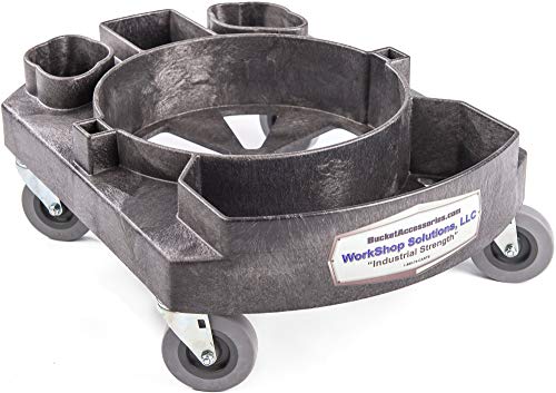 Workshop Solutions, LLC Professional 5 Gallon Detailing Bucket Dolly with 3" Wheels