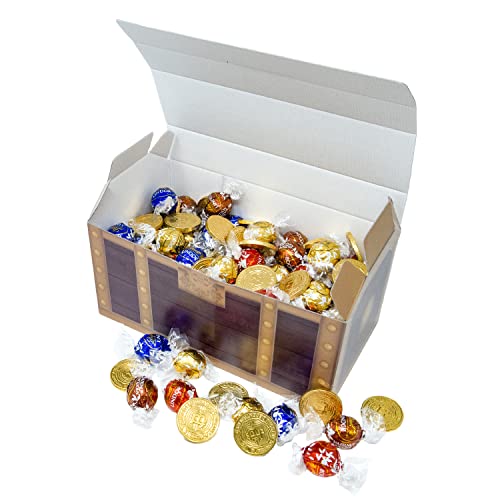 リンツ 600g ビットコインチョコ 40枚 詰め合わせ 宝箱入り ギフト プレゼント 誕生日 パーティー イベント 子ども バレンタイン クリスマス ホワイトデー ハロウィン